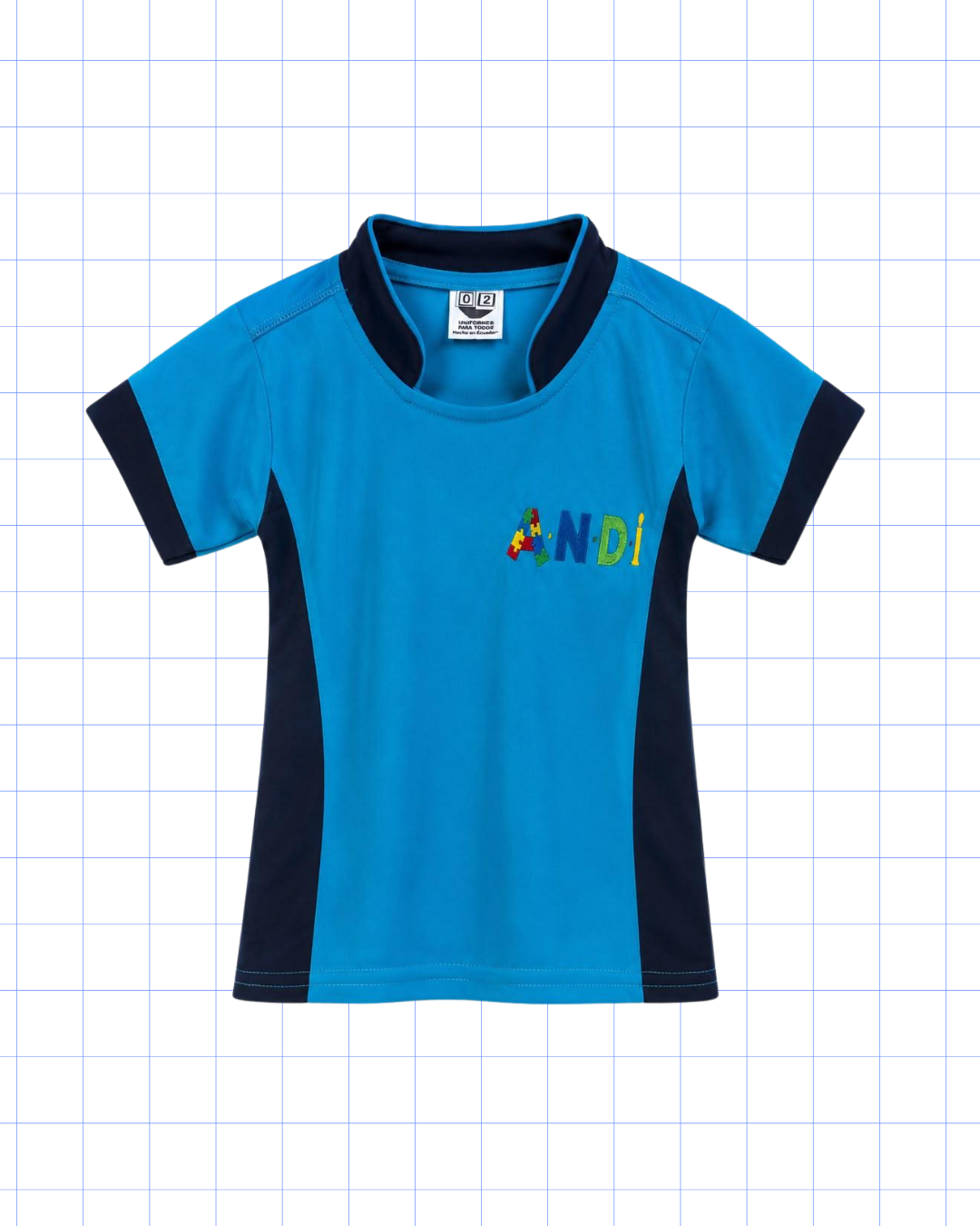 TODOS LOS GRADOS: CAMISA DEPORTIVA TURQUESA CON LOGO