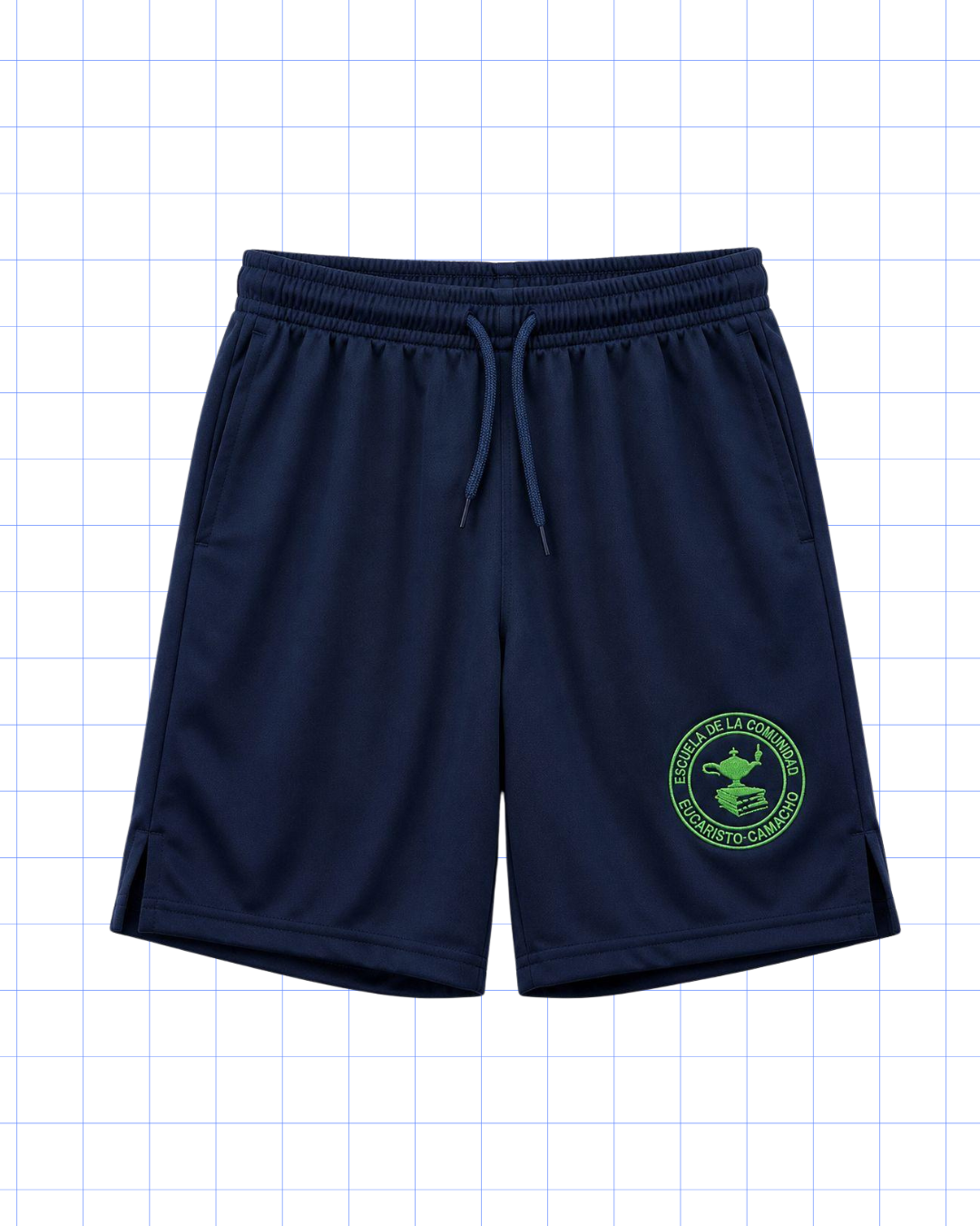 PANTALÓN DEPORTIVO NAVY CORTO CON LOGO