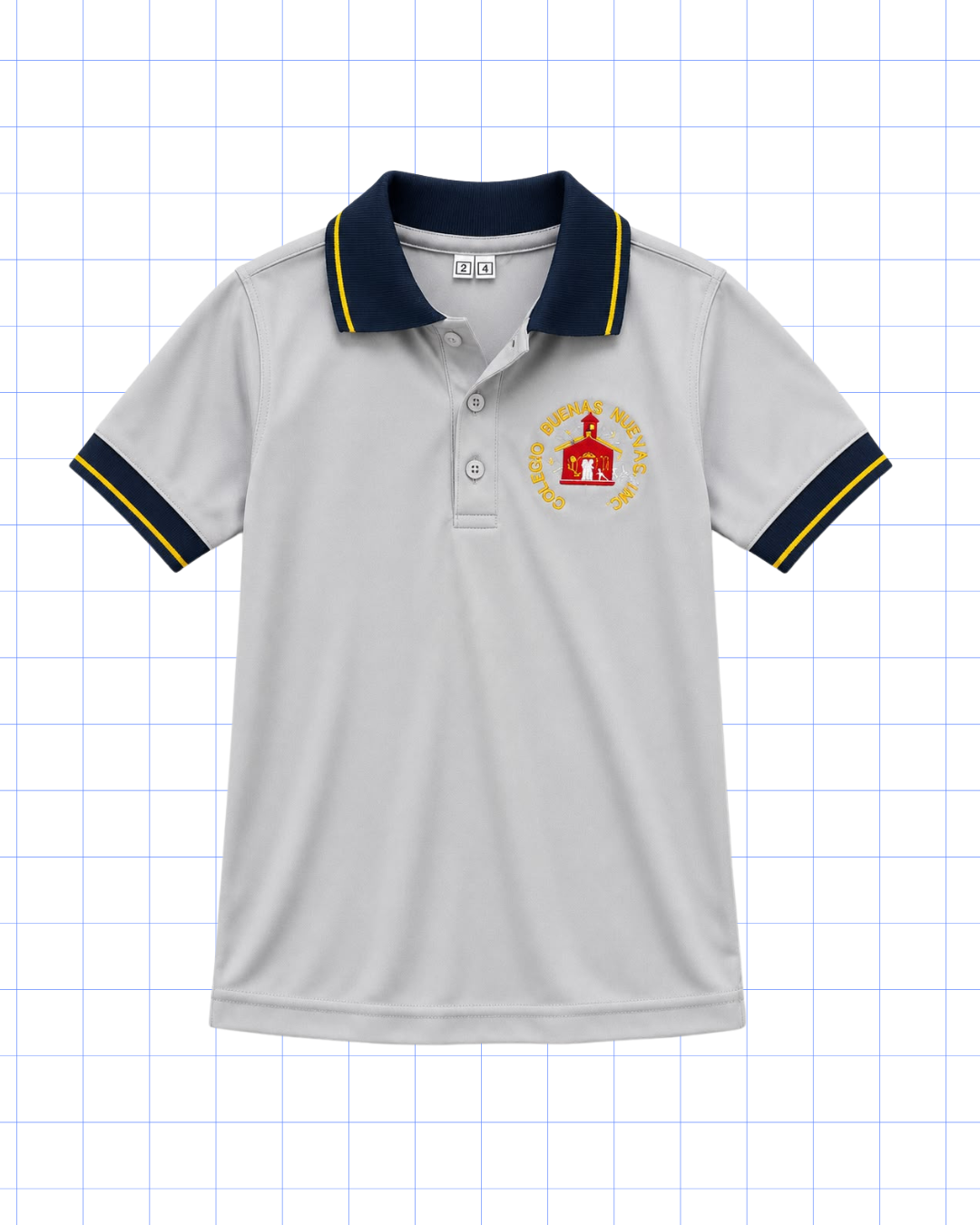 KINDER A UNDÉCIMO GRADO: POLO GRIS CON LOGO NENES