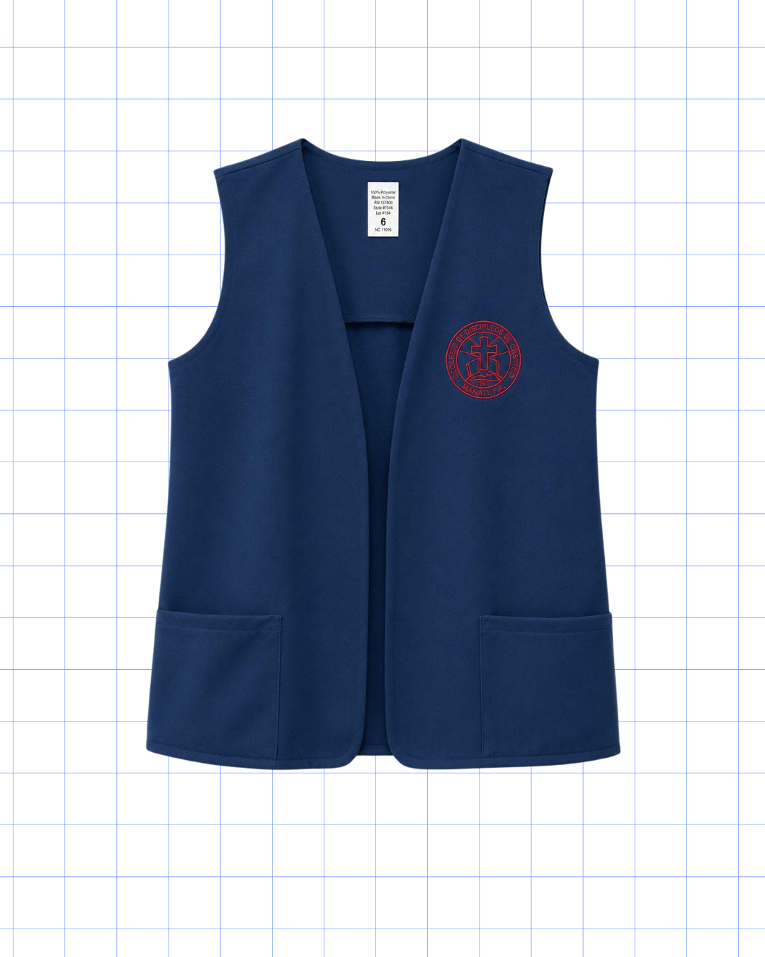 NOVENO A DUODÉCIMO GRADO: CHALECO NAVY BLUE