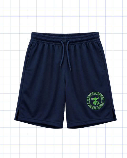 PANTALÓN DEPORTIVO NAVY CORTO CON LOGO