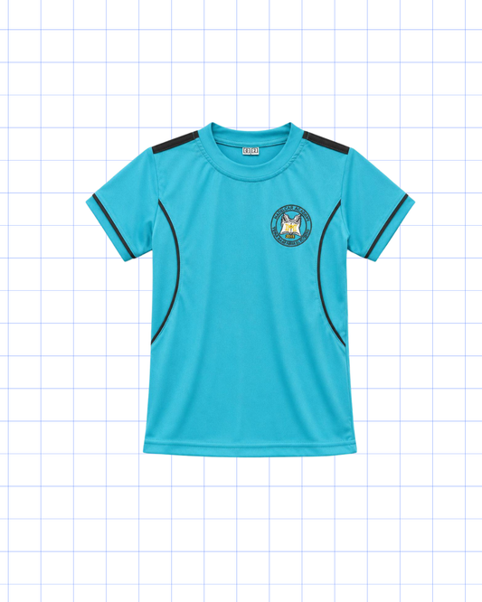 PRE-KINDER- KINDER: CAMISA TURQUESA CON LOGO