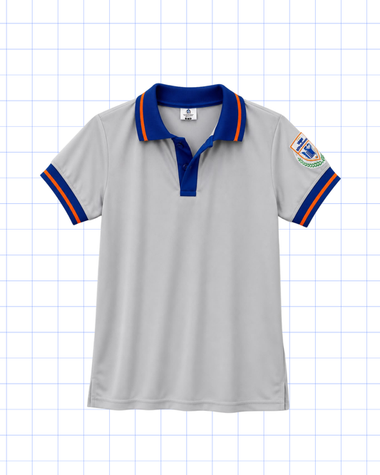 KINDER A OCTAVO GRADO: POLO GRIS CON LOGO