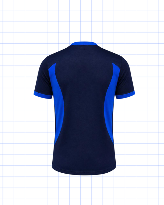 SEXTO A DUODÉCIMO GRADO: CAMISA DEPORTIVA AZUL CON LOGO