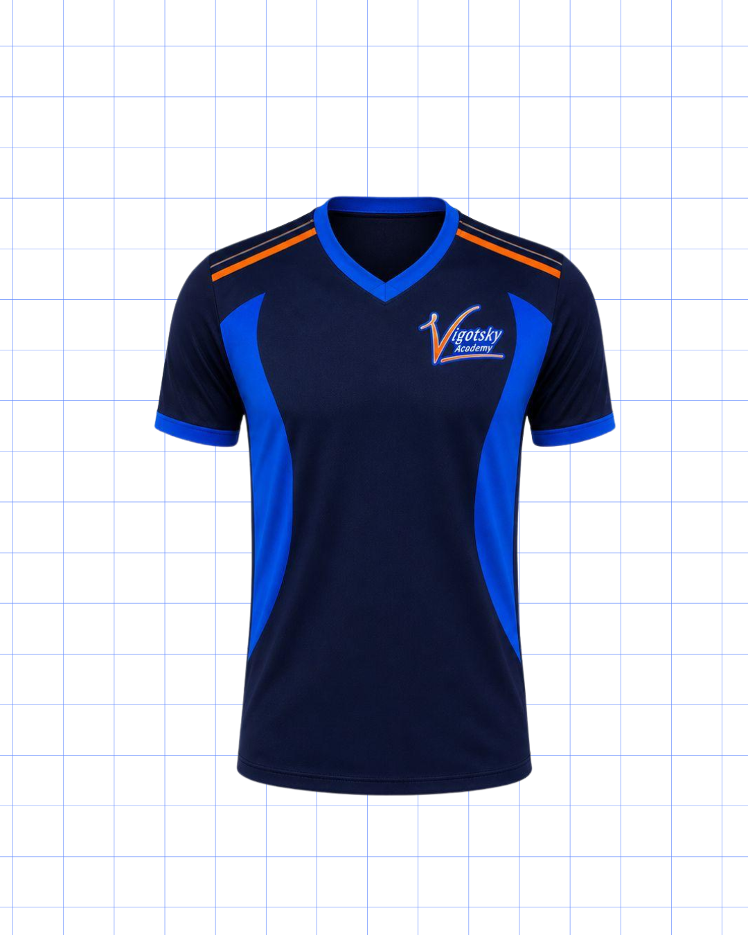 SEXTO A DUODÉCIMO GRADO: CAMISA DEPORTIVA AZUL CON LOGO
