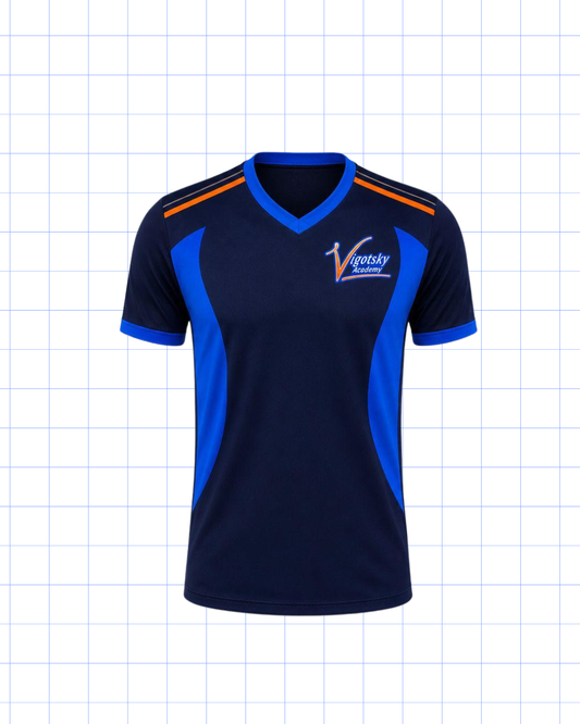 SEXTO A DUODÉCIMO GRADO: CAMISA DEPORTIVA AZUL CON LOGO