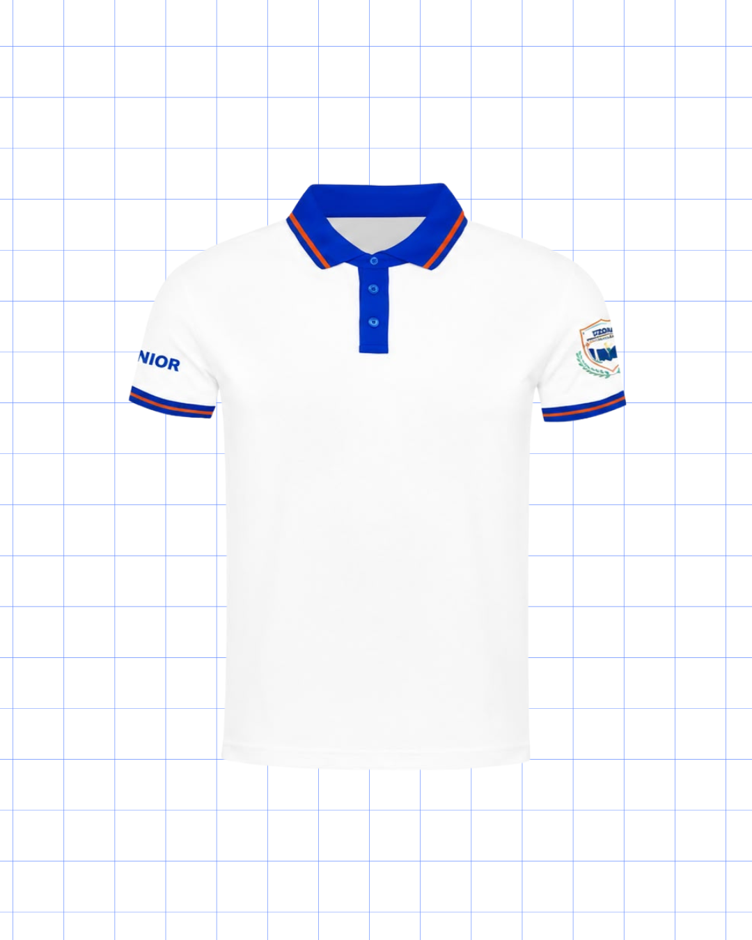 DUODÉCIMO: POLO BLANCA CON LOGO Y ‘SENIOR’ EN MANGA