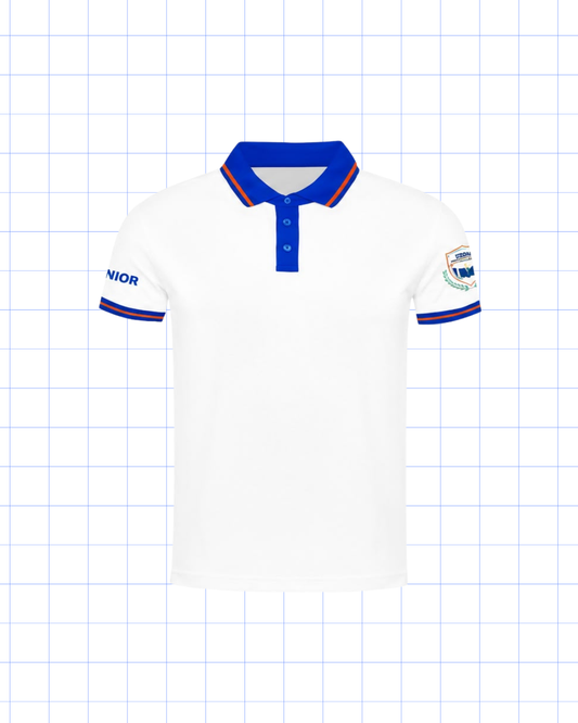 DUODÉCIMO: POLO BLANCA CON LOGO Y ‘SENIOR’ EN MANGA